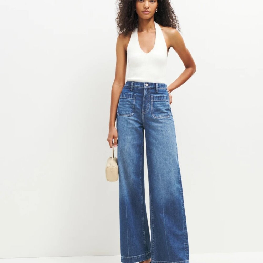 Reformation Janae Ultra High Rise Wide Leg Jeans in "Payette" Size 26